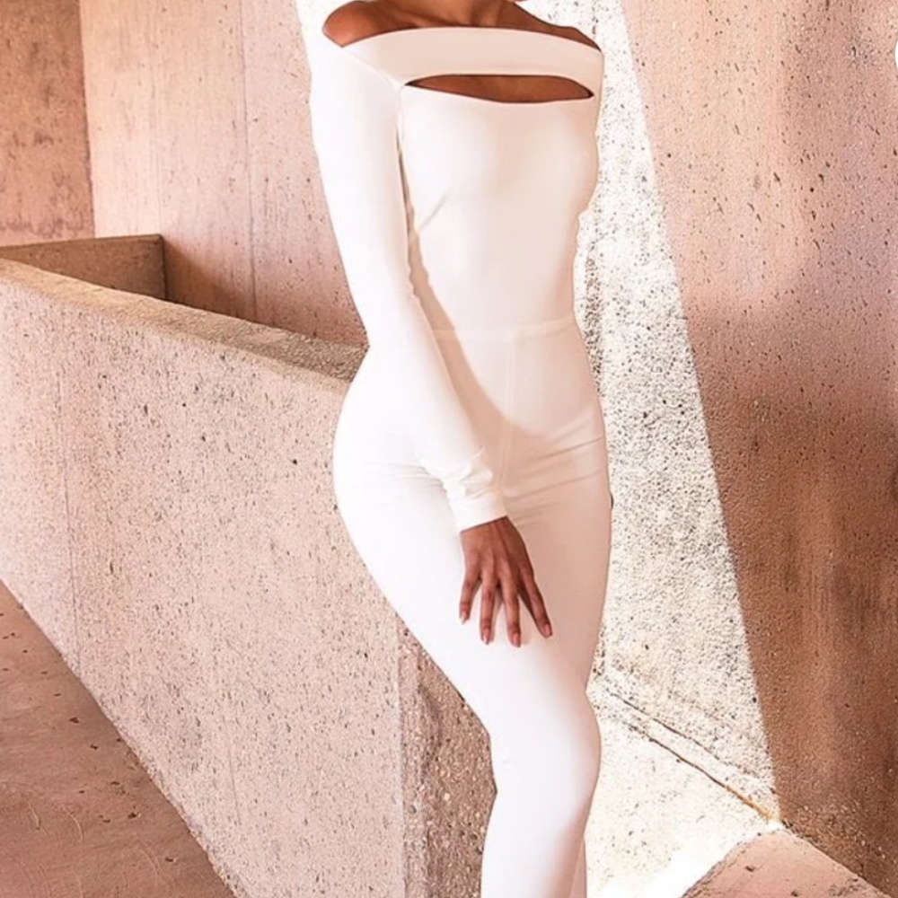 House of CB White Cutout Jumpsuit - Picture 3 of 11